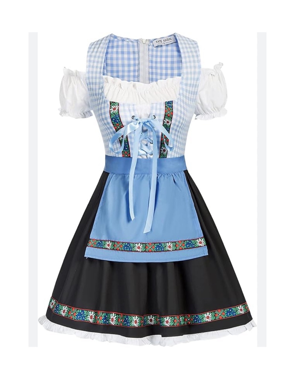KATE KASIN Oktoberfest Woman's German Maid  Bavarian Dirndl Beer dress size 2XL